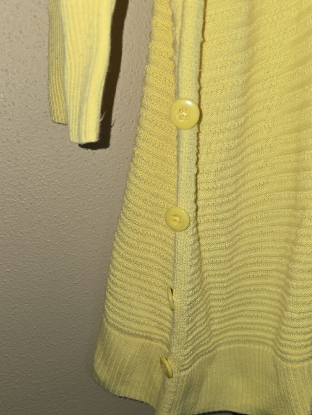 CJ Banks Yellow Ribbed Button-Side Tunic - Picture 3 of 6